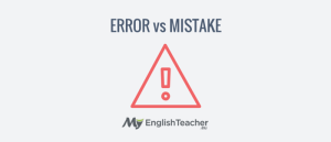 error vs mistake in english