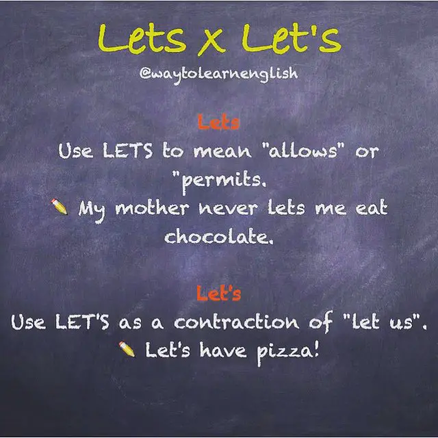 lets vs let's in english grammar