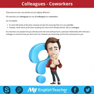 Colleagues vs Coworkers