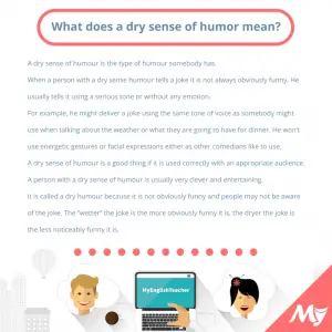 What does a dry sense of humor mean?