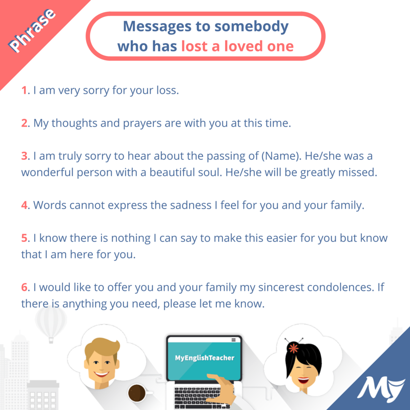 messages to somebody  who has lost a loved one