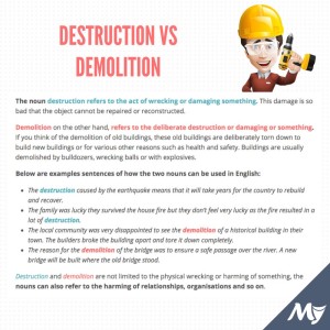 destruction vs demolition