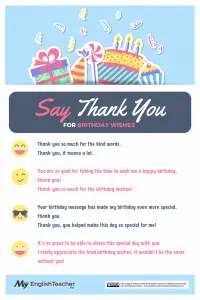 ways to say thank you for birthday wishes